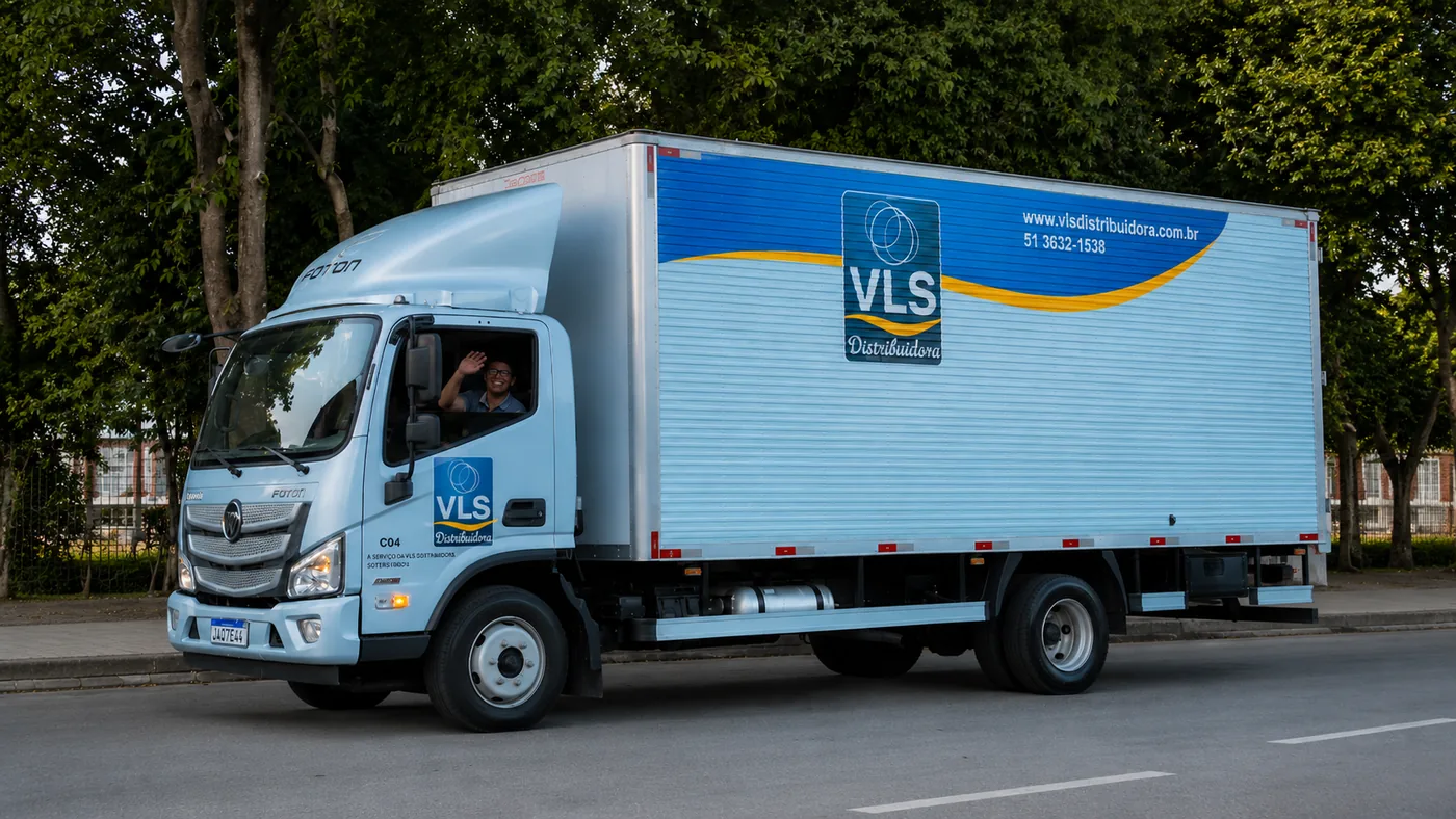 Caminhao VLS Distribuidora em rota