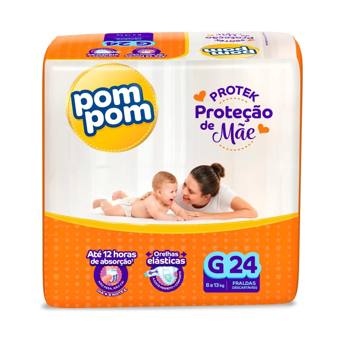 FRALDA POMPOM G C/24