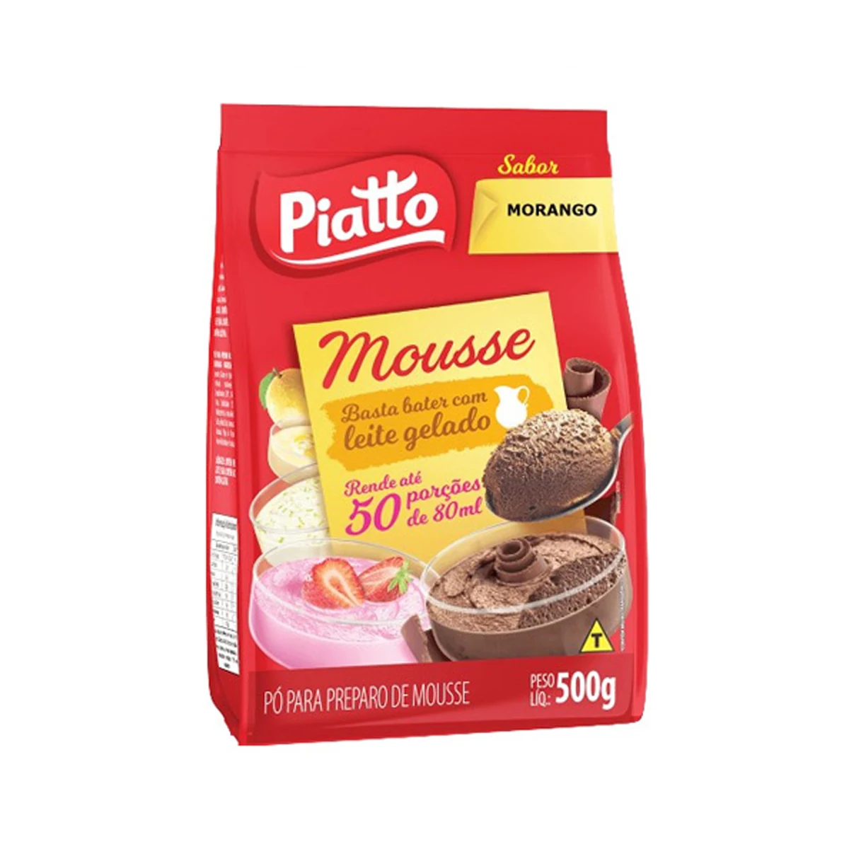 MOUSSE PIATTO MORANGO 500G