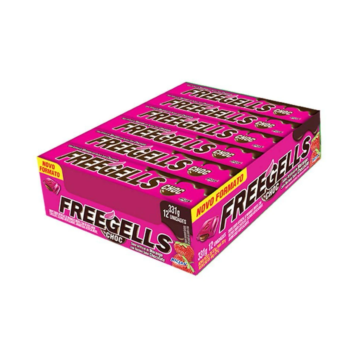 FREEGELLS CHOC/MORANGO 12X28G