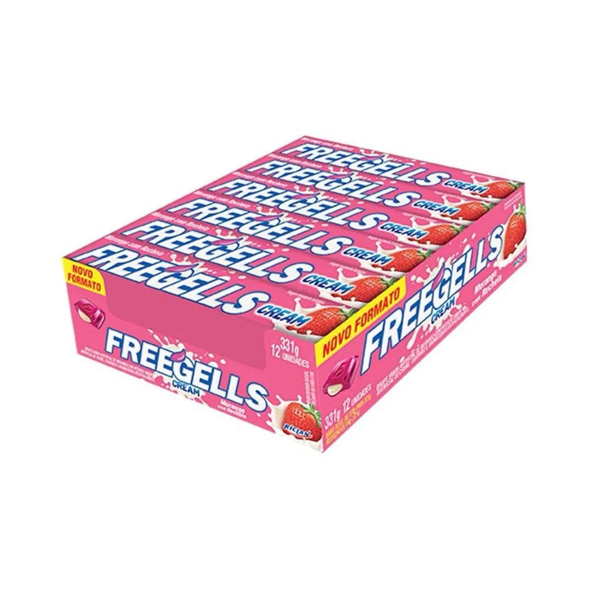 FREEGELLS CREAM MORANGO 12X27