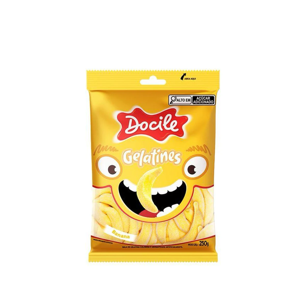 BALA GELATINA BANANA 80G