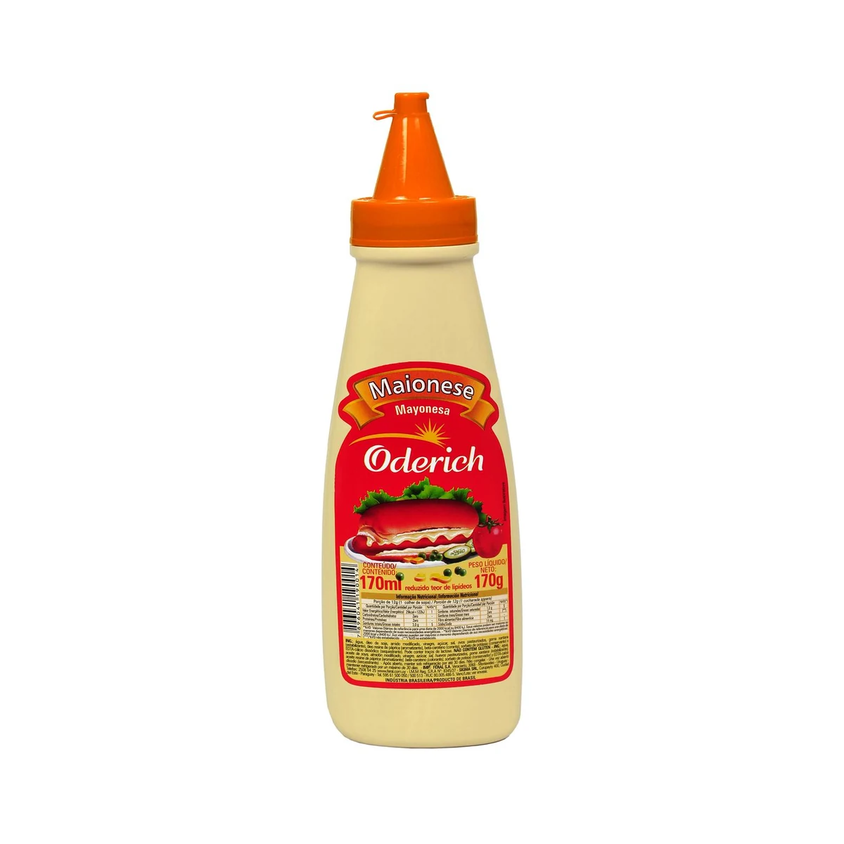 MAIONESE ODERICH BISNAGA 170G