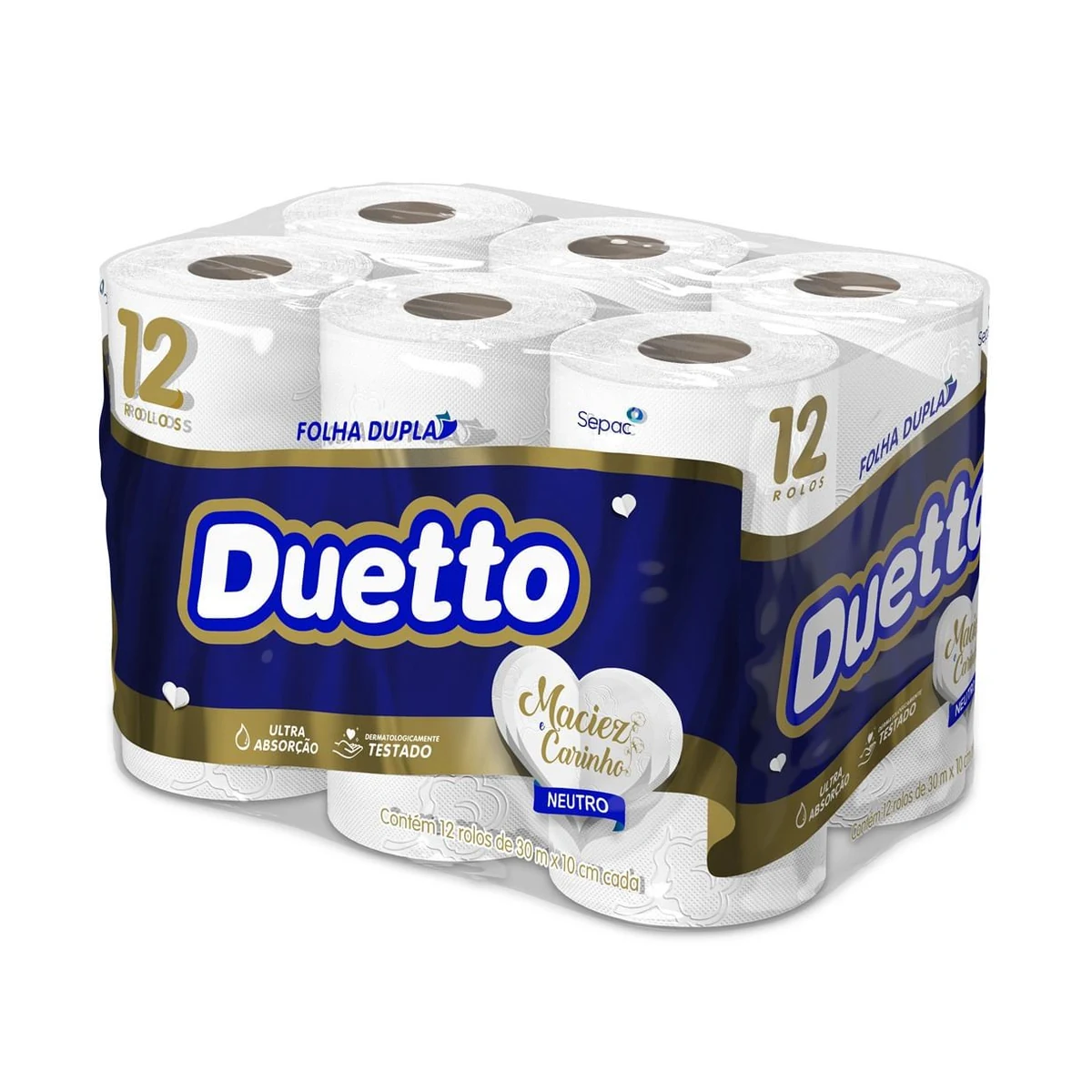 PAPEL HIG DUETTO F/DUP 12X30M