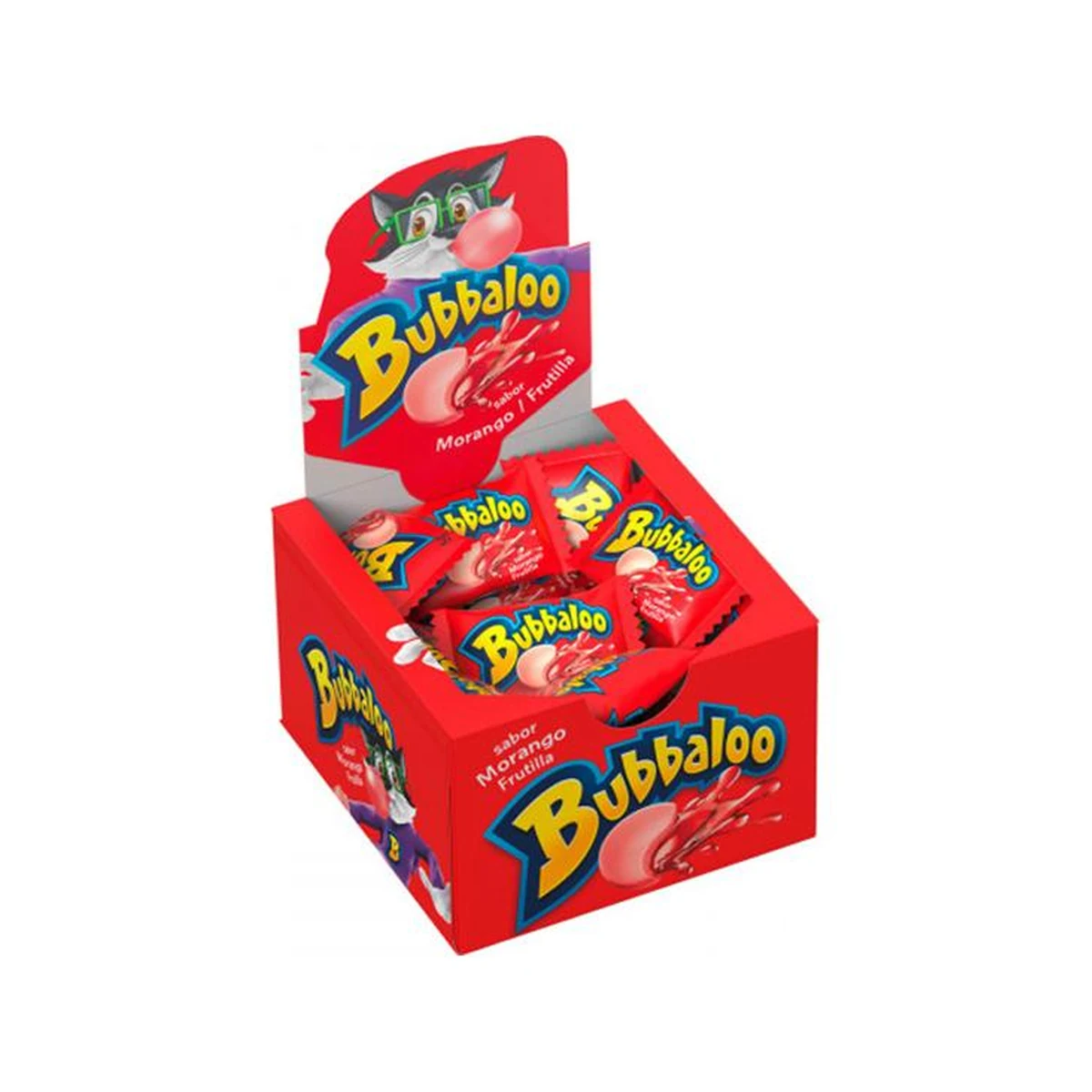 CHICLE BUBBALOO MORANGO 60UN