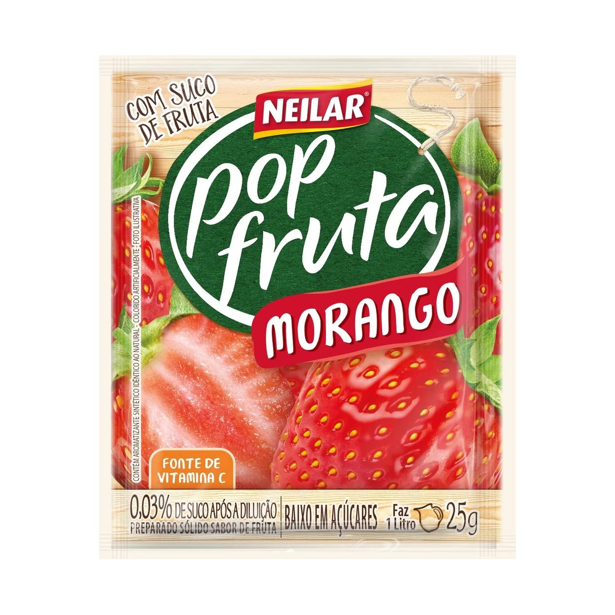 POP FRUTA MORANGO 20X25GR