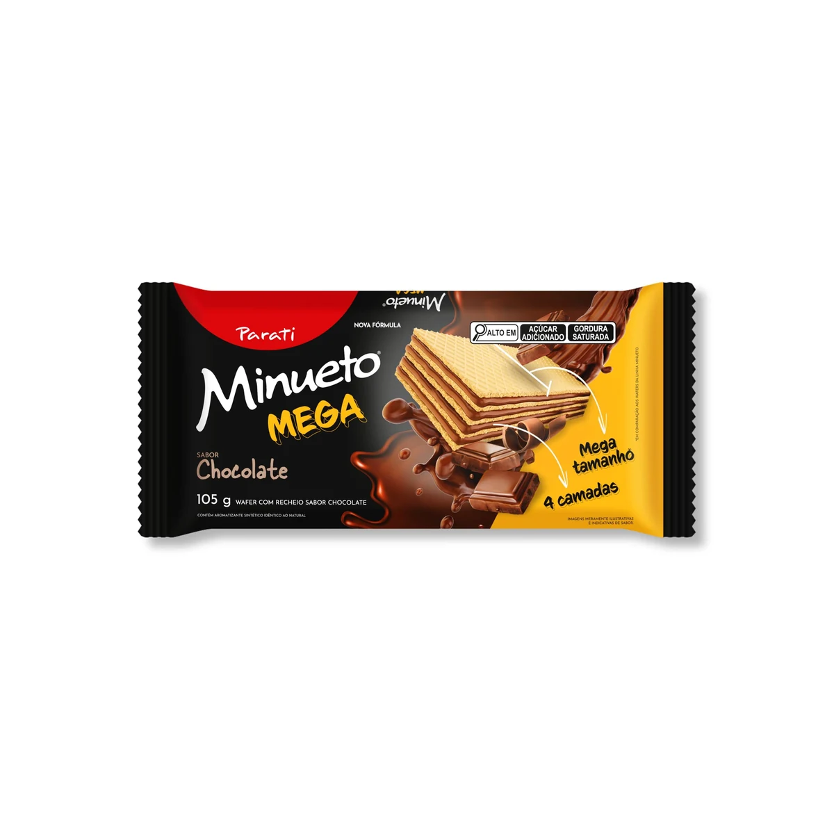 WAFER MINUETO MEGA CHOCO 105G