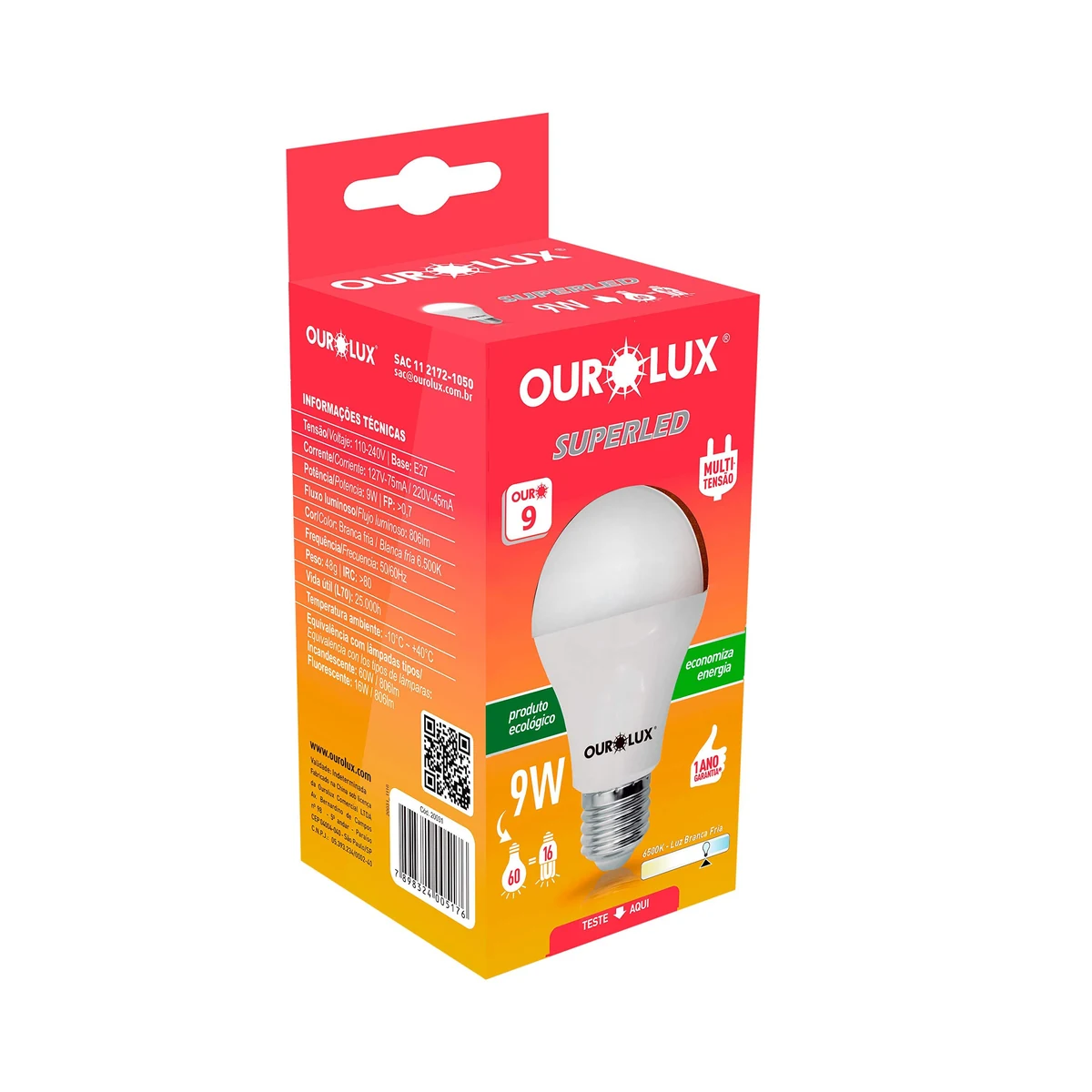 LAMP LED OUROLUX 9W