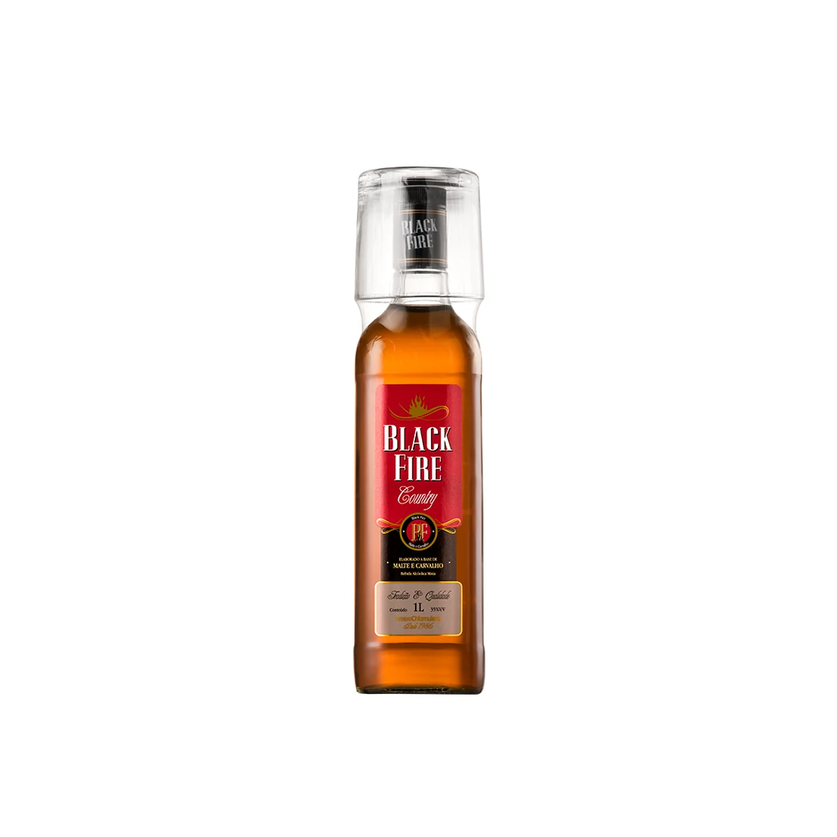 WHISKY BLACK FIRE C/COPO 1L