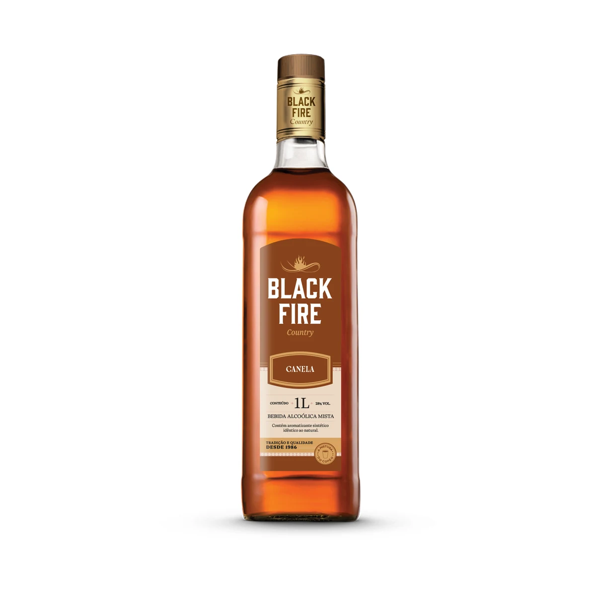 WHISKY BLACK FIRE CANELA 1L