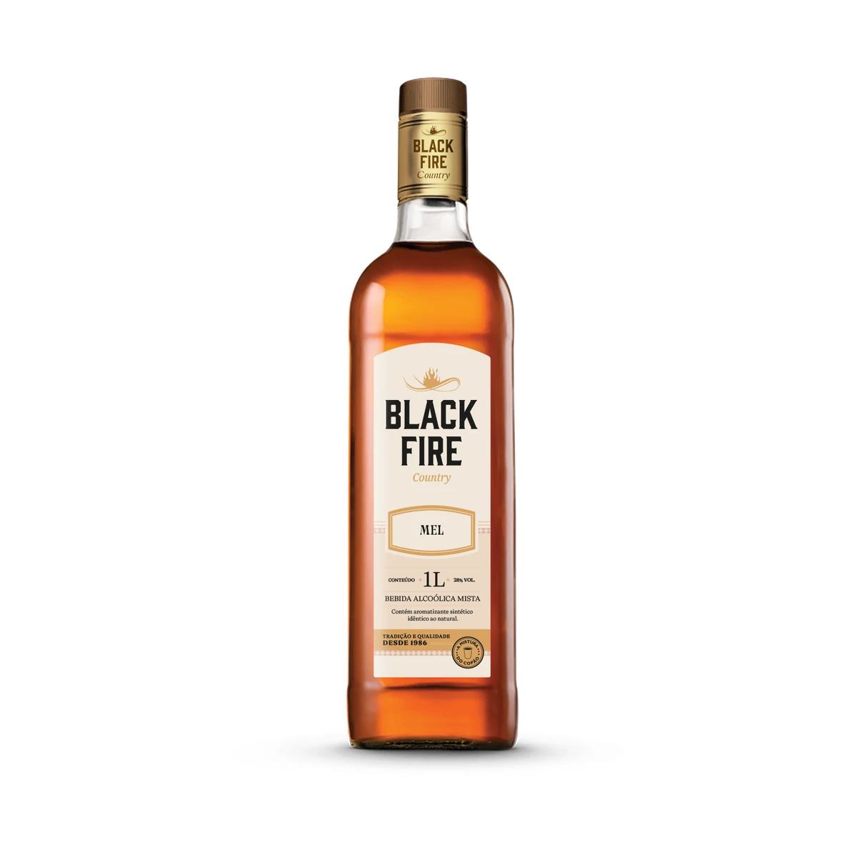WHISKY BLACK FIRE MEL 1L