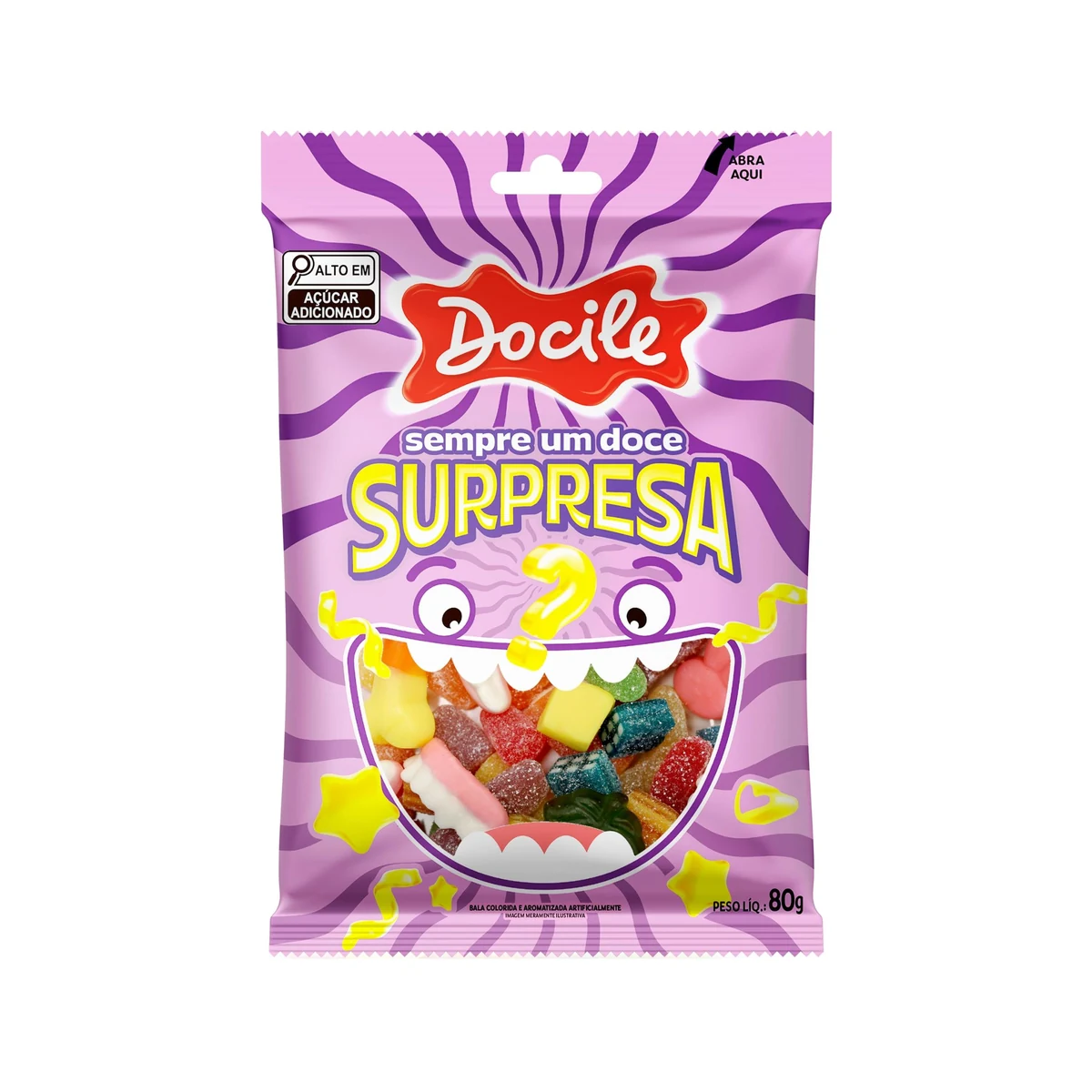BALA GELATINA SABOR SORTID 80