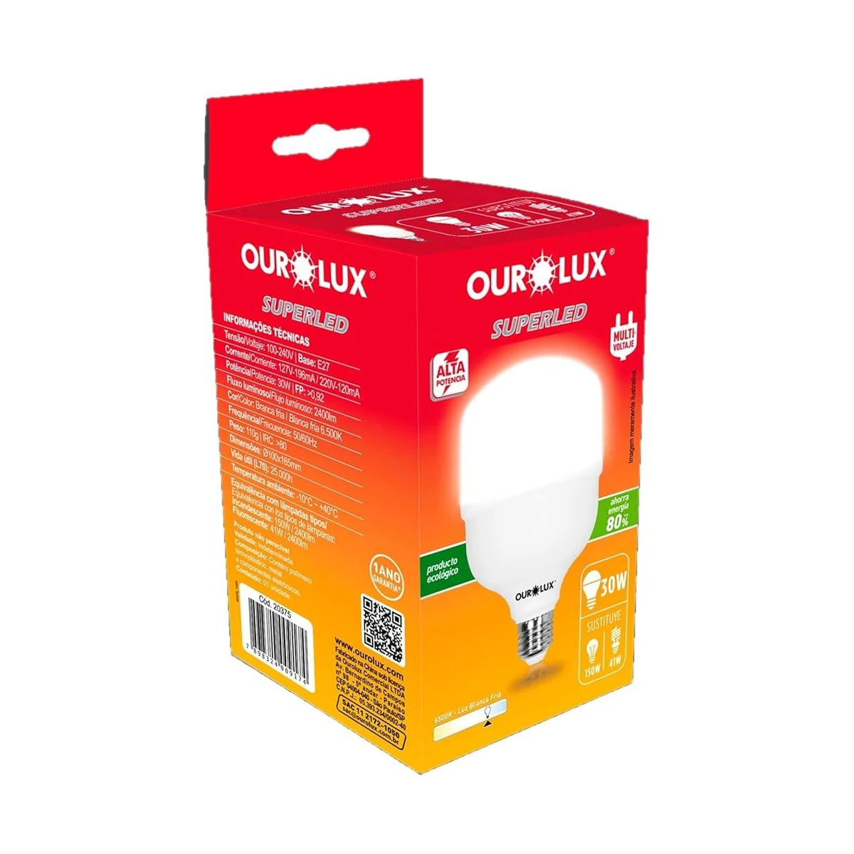 LAMPADA SUPERLED OURO 150 30W