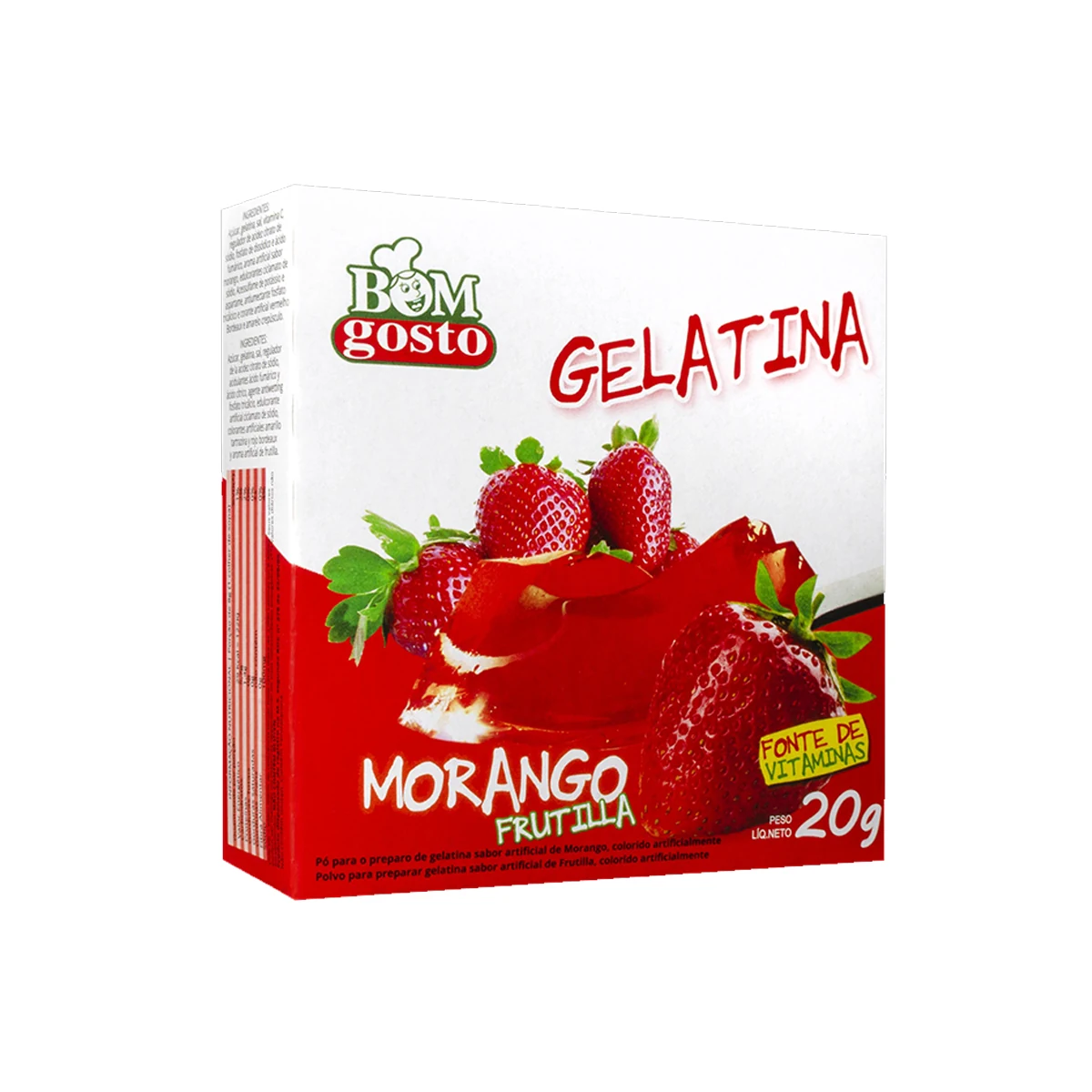 GELATINA BOM GOST MORANGO 20G