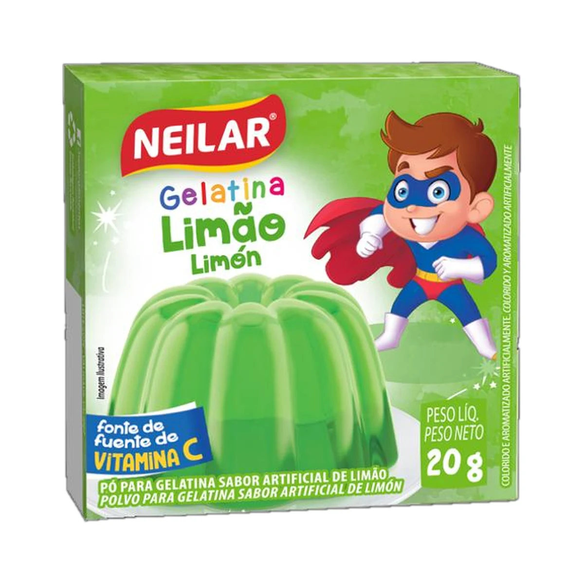 GELATINA NEILAR LIMAO 20GR